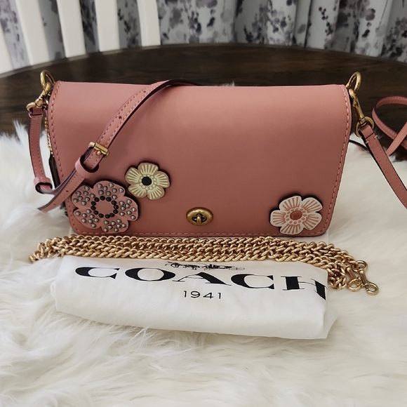 Coach Handbags - Coach Custom Tea Rose Dinky Peony Pink